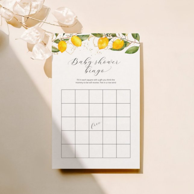 Jogo do Chá de fraldas de Citros Bingo Lemon Summe (Criador carregado)