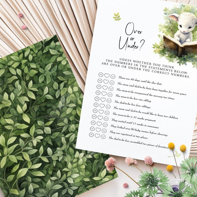 Jogo do Chá de fraldas de Lamb, ou abaixo? (Criador carregado)