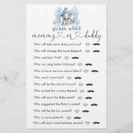 Jogo do Chá de fraldas do Ephn Winter Boy "Adivinh