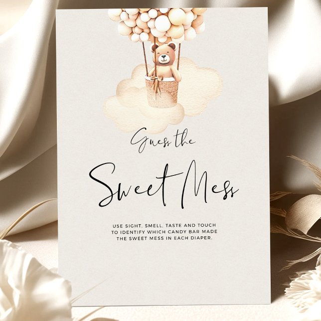 Jogo Do Chá de fraldas Do Urso Adivinha A Doce Mes (Criador carregado)