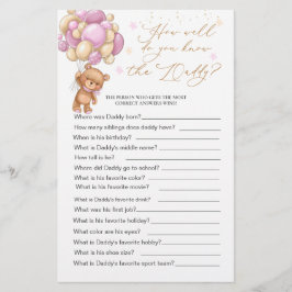 Jogo Do Chá de fraldas Do Urso Como Você Conhece P