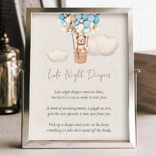 Jogo do Chá de fraldas do urso - Fraldas noturnas 