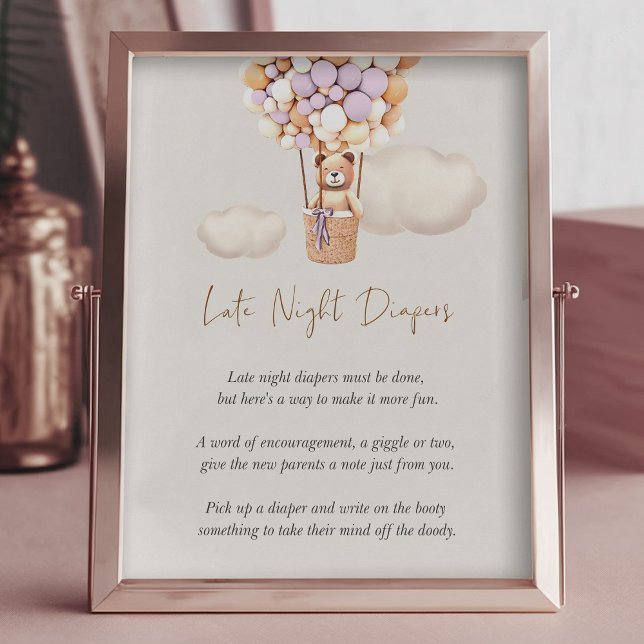 Jogo do Chá de fraldas do urso - Fraldas noturnas  (Criador carregado)