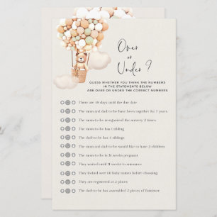 Jogo do Chá de fraldas do Urso - Superior ou Infer