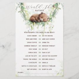 Jogo do Chá de fraldas Florestal de Animais da Flo