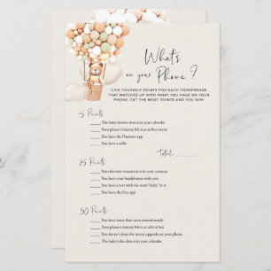 Jogo do Chá de fraldas Urso - O que há no seu tele