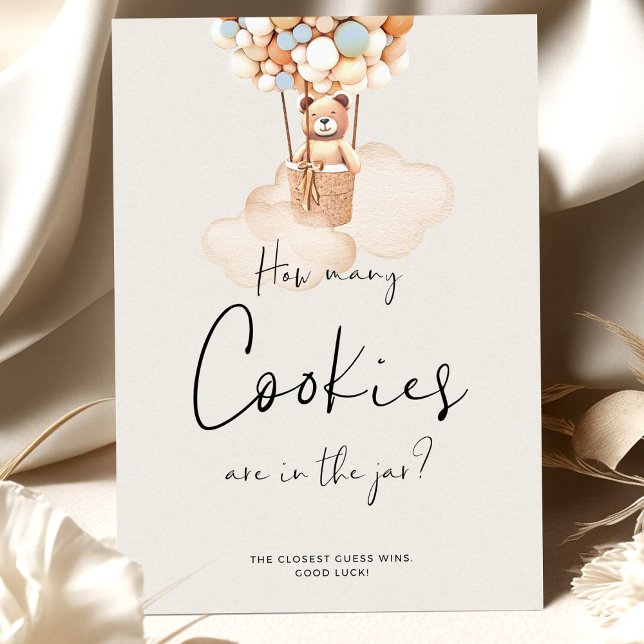 Jogo do Chá de fraldas Urso - Quantos Cookies? (Criador carregado)