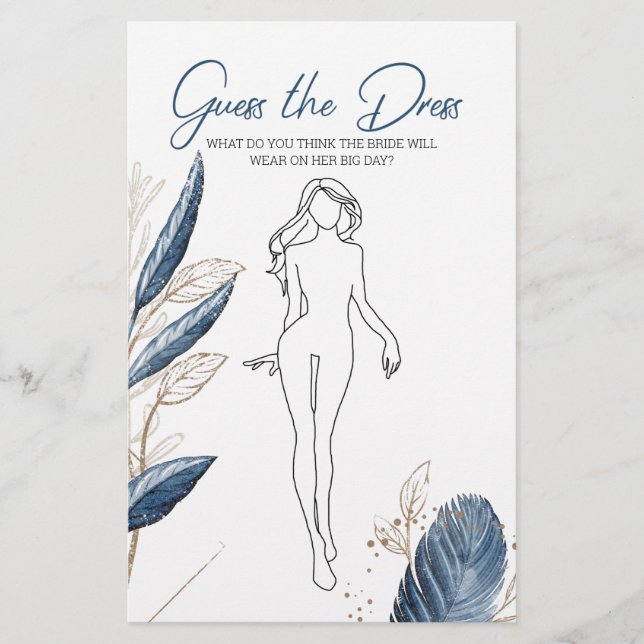 Jogo do chá de panela adivinha o cartão de vestime (Frente)