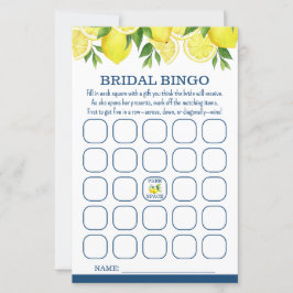 Jogo do Chá de panela Bridal Bingo Lemon
