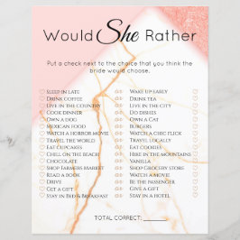 Jogo do chá de panela Ela Preferencialmente Mármor