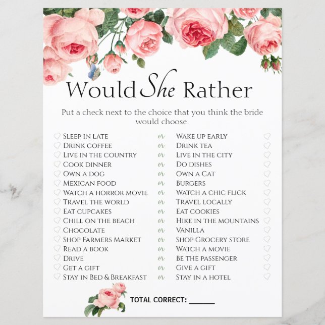 Jogo do chá de panela Ela Preferencialmente O Rosa (Frente)