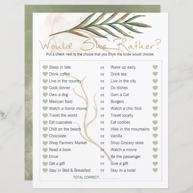 Jogo do chá de panela Ela Preferencialmente Sábio  (Frente/Verso)