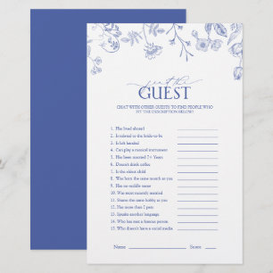 Jogo do Chá de panela Floral Branco e Azul