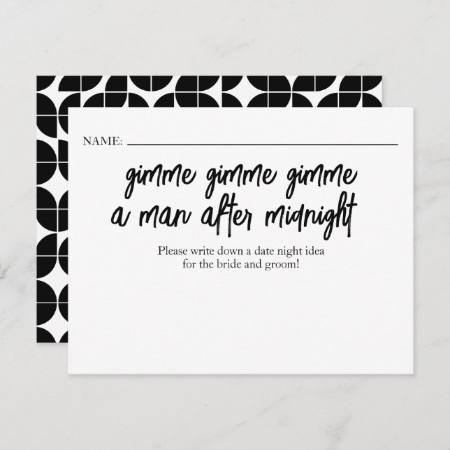 Jogo do chá de panela - Ideias da Noite da Data (Frente/Verso)