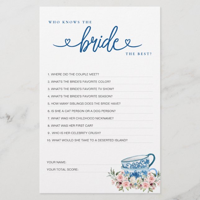 Jogo do chá de panela que conhece a noiva do melho (Frente)