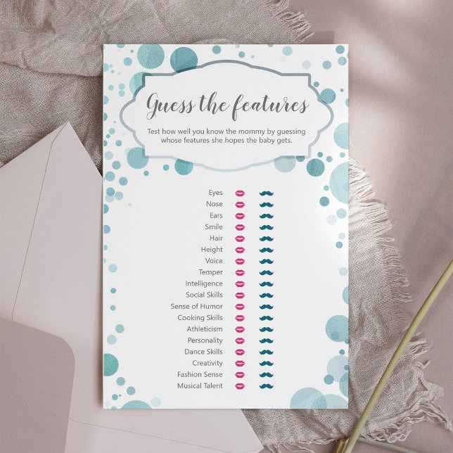 Jogo do Chá do Baby Boy adivinha recursos, Traje d (Criador carregado)