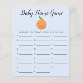 Jogo do Chá do Nome do Bebê Azul Pequeno