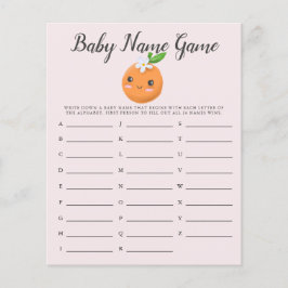 Jogo do Chá do nome do bebê, cor-de-rosa