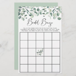 Jogo do Chá Eucalyptus Greenery Bridal Bingo
