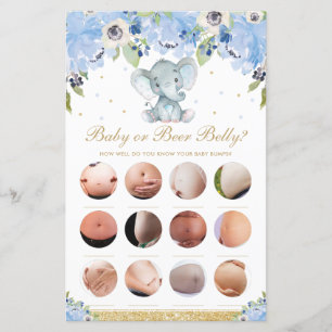 Jogo do Elefante Azul-Floral Cute ou Belly