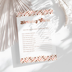 Jogo do Groovy Retro Girls Birthday Trivia
