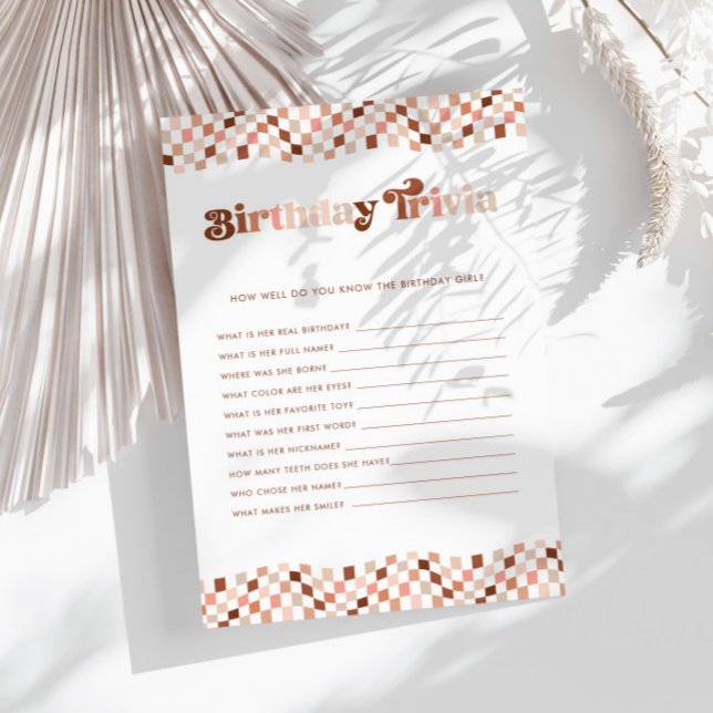 Jogo do Groovy Retro Girls Birthday Trivia (Criador carregado)