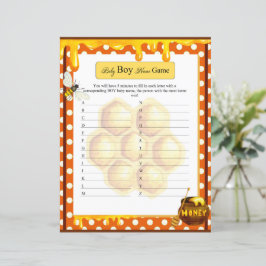 Jogo do nome do bebê da Abelha de Mel Doce