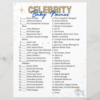 Jogo do nome do bebê da celebridade