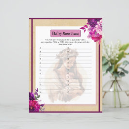 Jogo do nome do bebê Roxo Boho