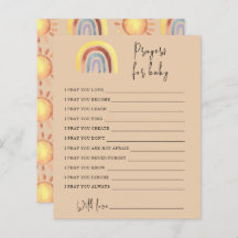 Jogo do partido Boho Rainbow | oração para o bebê