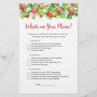 Jogo do Que Está no Seu Telefone Morango