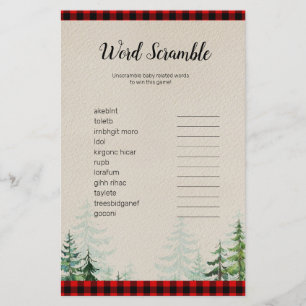 Jogo do Word Scramble com Watercolor