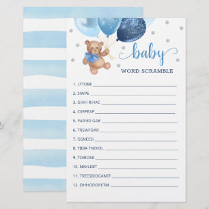 Jogo do Word Scramble para o Urso de Teddy do Chá