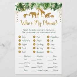 Jogo Dourado Safari Animal Baby Match