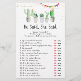 Jogo Ele Disse Ela Disse Cacto Gold Fiesta