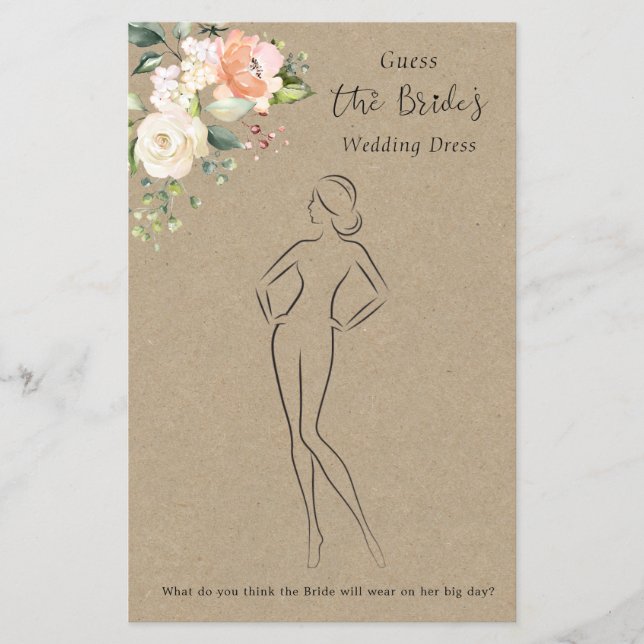 Jogo Estatística Floral Adivinhe o Vestido Chá de  (Frente)