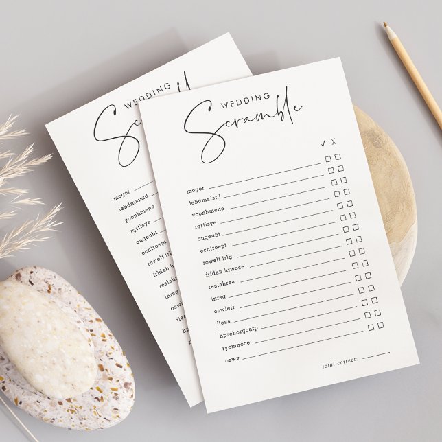 Jogo Mínimo Moderno do Chá de panela do Word Scram (Criador carregado)