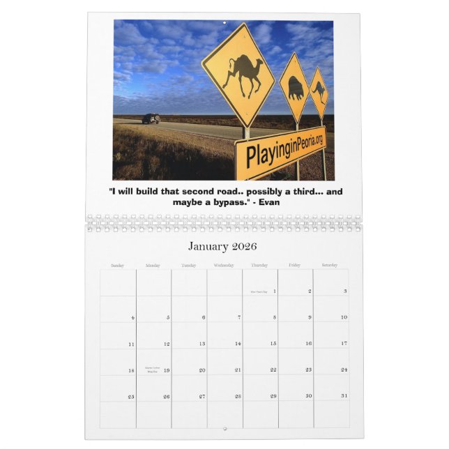 Jogo no calendário de parede de Peoria 2010 (Jan 2026)