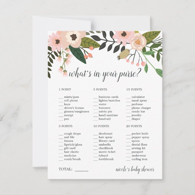 Jogo Peach Meadow Baby ou Chá de panela Purpose (Frente)