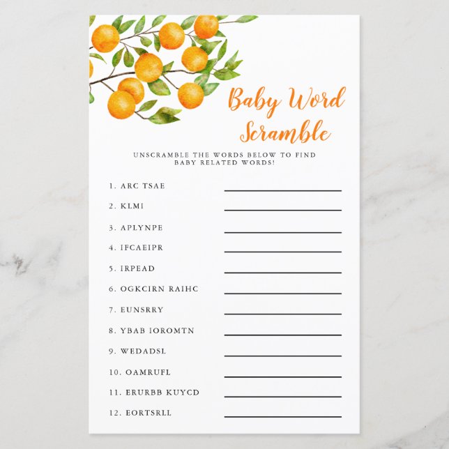 Jogo Pequeno Cutie de Palavras de Bebê (Frente)