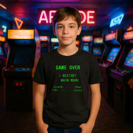 Jogo Personalizado Sobre Camisa T De Arcade