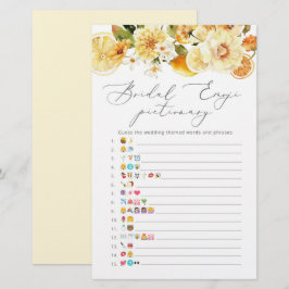 Jogo picário limão de chá de panela floral emoji