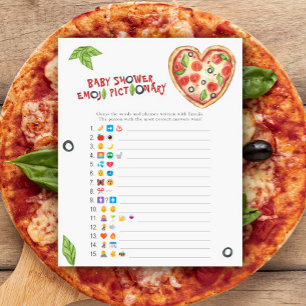 Jogo pictionary chá de fraldas de pizza