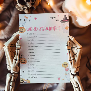 Jogo Pink Halloween Little Boo Word Scramble