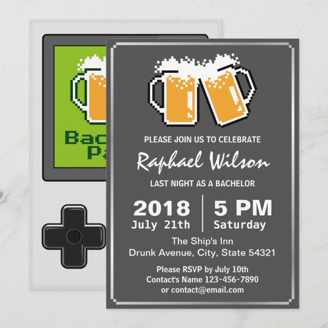 Jogo Portátil Cartão de Festa de Despedida Engraça (Frente/Verso)