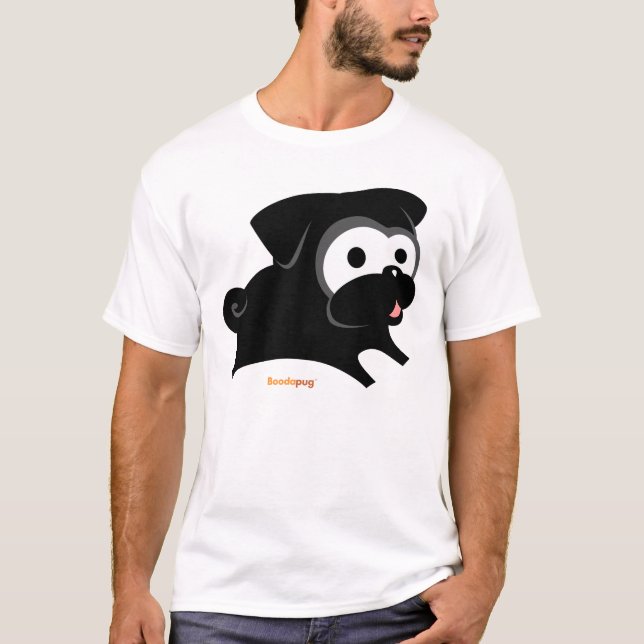 Jogo preto do Pug! Camisa (Frente)