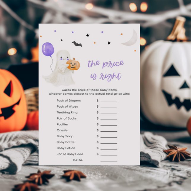 Jogo Purple Little Boo The Price is Right (A Little Boo Baby Shower The Price is Right Game)