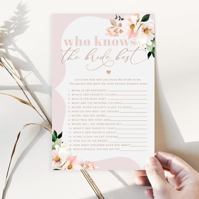 Jogo Quem conhece melhor a noiva com flores silves (Criador carregado)