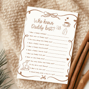 Jogo Quem Conhece Melhor o Papai do Bebê de Café