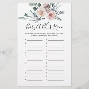 Jogo Race do Chá de fraldas Boho Baby Rosa Baby AB